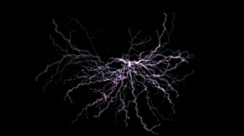 Lightning thunderstorm particle in nature,science fiction voltage firework. Stock Footage 800103
