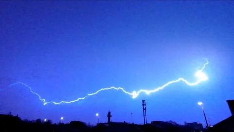 Lightning Toulouse Stock Footage 245077120