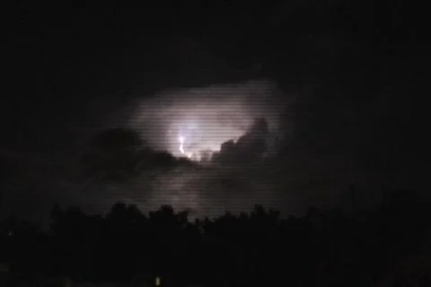 Lightning - Tropical Thunderstorm storm1 Stock Footage 829375