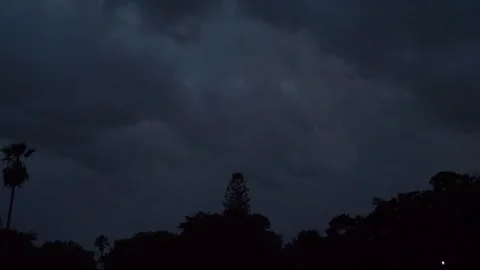 Lightning in Twilight Stock Footage 316423833