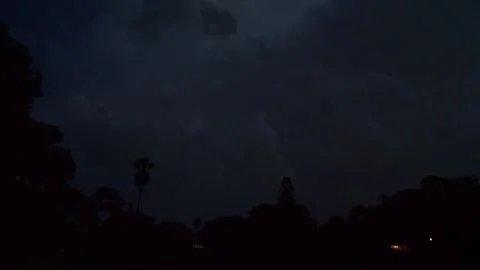 Lightning in Twilight Stock Footage 316423836