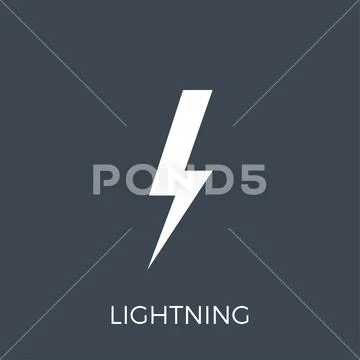 Lightning Vector Icon Stock Illustration
