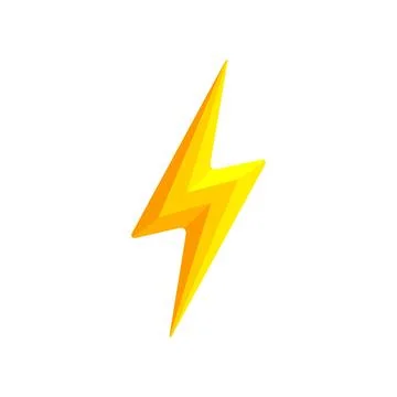 Lightning vector icon on white background Stock Illustration