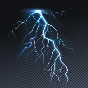 Lightning vector realistic thunderbolt light Ilustración de archivo