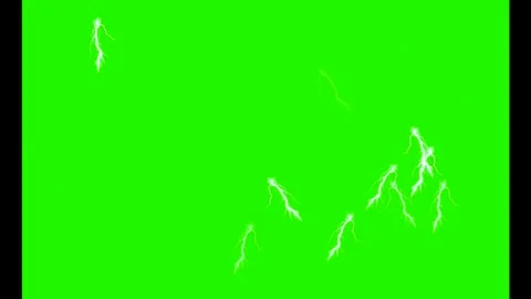 Lightning video with green background Video stock 317923363