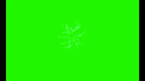 Lightning video with green background Video stock 317985157