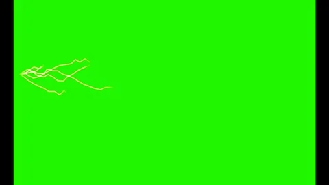 Lightning video with green background Stock Footage 317985184