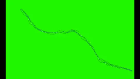 Lightning video with green background Stock Footage 317985248