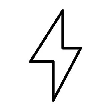 Lightning weather icon Stock Illustration