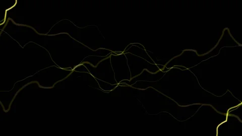 Lightning Yellow on a Black Background 库存影片 145929308