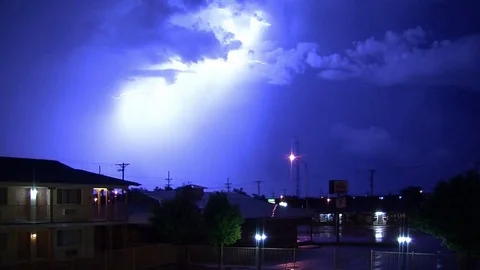 Lightnings and flashes - city - stroboscopic Stock Footage 79984126