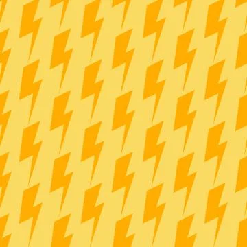 Lightnings vector seamless orange and yellow pattern Stock Illustration