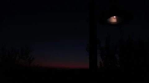 Lightpole Flickering - Creepy Stock Footage 64216776