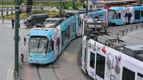 Lightrail in Istanbul (Editorial) Video stock 24093769
