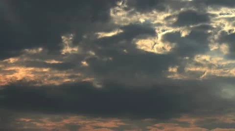 Lightrays Clouds Sunset Timelapse Stock Footage 11498130