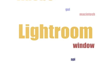 Lightroom Tag Cloud Animated Isolated Stock Footage 107222056