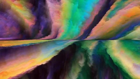 Lights of Abstract Landscape Illustration