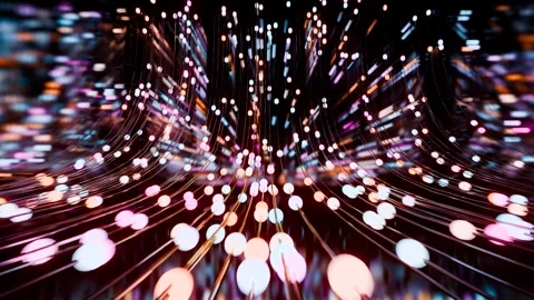 Lights and cables abstract background. Looped animation Stock Footage 277082315