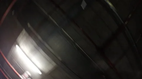 Lights and ceiling pipes of a garage - time lapse Vídeo Stock 47152777