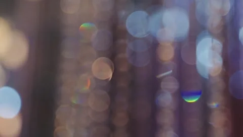 Lights and lanterns in the night. Bokeh, Gold, orange bokeh string light ba.. Stock Footage 277096890