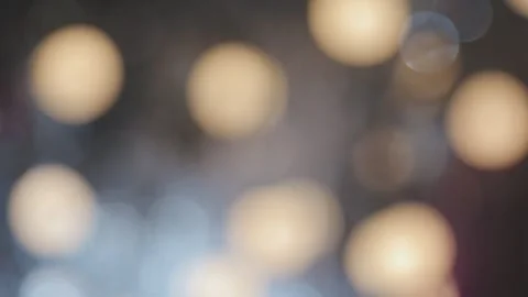 Lights and lanterns in the night. Bokeh, Gold, orange bokeh string light ba.. Stock Footage 277096945