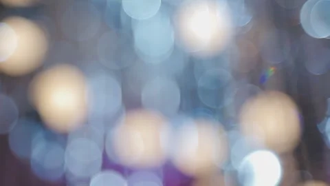 Lights and lanterns in the night. Bokeh, Gold, orange bokeh string light ba.. Stock Footage 277096960