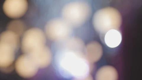 Lights and lanterns in the night. Bokeh, Gold, orange bokeh string light ba.. Stock Footage 277097019