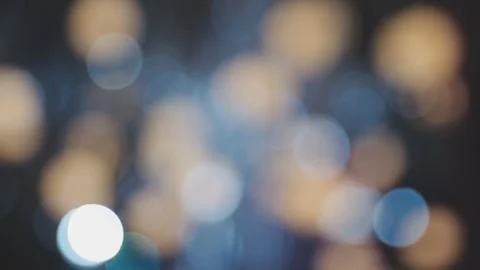 Lights and lanterns in the night. Bokeh, Gold, orange bokeh string light ba.. Stock Footage 277097066