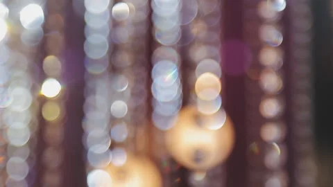 Lights and lanterns in the night. Bokeh, Gold, orange bokeh string light ba.. Stock Footage 277098024