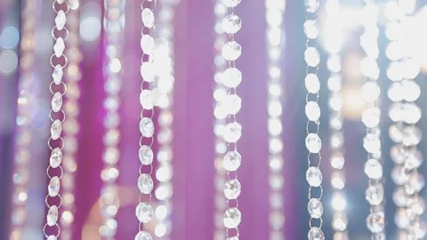 Lights and lanterns in the night. Bokeh, Gold, orange bokeh string light ba.. Stock Footage 277098040
