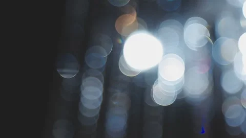 Lights and lanterns in the night. Bokeh, Gold, orange bokeh string light ba.. Stock Footage 277098217