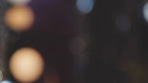Lights and lanterns in the night. Bokeh, Gold, orange bokeh string light ba.. Stock Footage 277098243