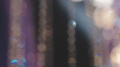 Lights and lanterns in the night. Bokeh, Gold, orange bokeh string light ba.. Stock Footage 277098259