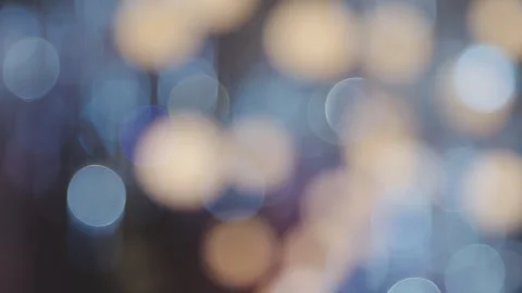 Lights and lanterns in the night. Bokeh, Gold, orange bokeh string light ba.. Stock Footage 277098335