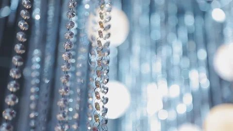 Lights and lanterns in the night. Bokeh, Gold, orange bokeh string light ba.. Stock Footage 277098343