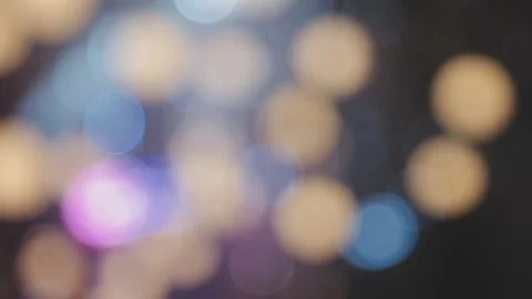 Lights and lanterns in the night. Bokeh, Gold, orange bokeh string light ba.. Stock Footage 277098396