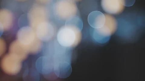 Lights and lanterns in the night. Bokeh, Gold, orange bokeh string light ba.. Stock Footage 277098454
