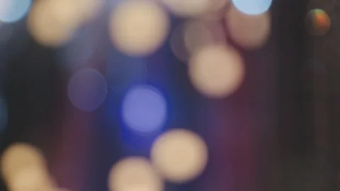 Lights and lanterns in the night. Bokeh, Gold, orange bokeh string light ba.. Stock Footage 277098499