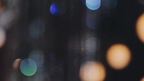 Lights and lanterns in the night. Bokeh, Gold, orange bokeh string light ba.. Stock Footage 277132012