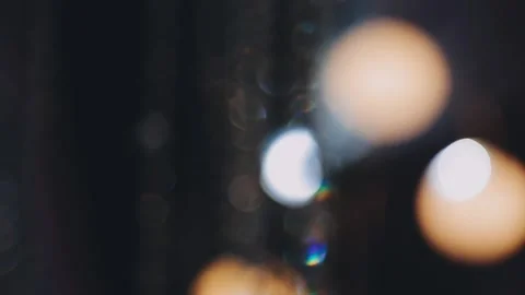 Lights and lanterns in the night. Bokeh, Gold, orange bokeh string light ba.. Stock Footage 277132037