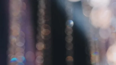 Lights and lanterns in the night. Bokeh, Gold, orange bokeh string light ba.. Stock Footage 277132053