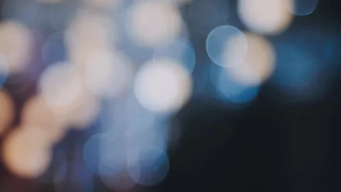 Lights and lanterns in the night. Bokeh, Gold, orange bokeh string light ba.. Stock Footage 277132136