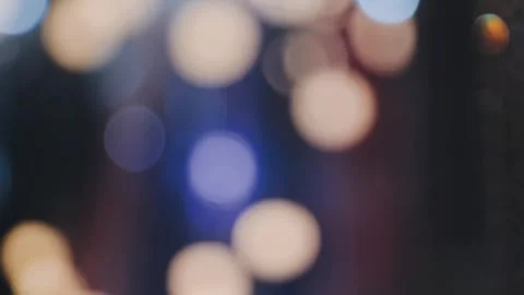 Lights and lanterns in the night. Bokeh, Gold, orange bokeh string light ba.. Stock Footage 277132157