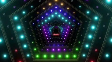 Lights and Pentagons 05 Stock Footage 45090618