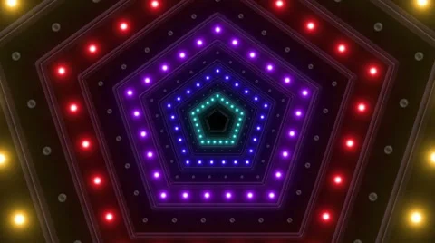 Lights and Pentagons 07 Stock Footage 45090654