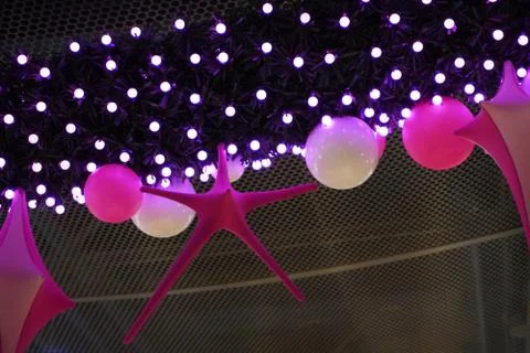 Lights and Purple Objects Stock-Fotos