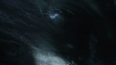 Lights and shadows on an ice cave walls, Iceland Stock Footage 104237155