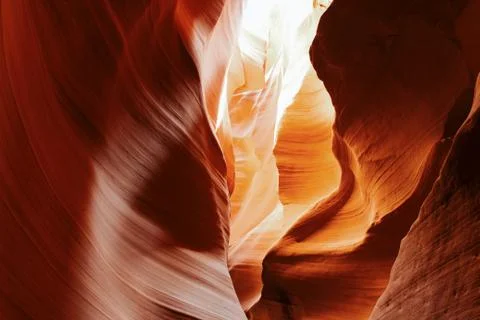 Lights and shadows in Upper Antelope Slot Canyon, Arizona Foto stock