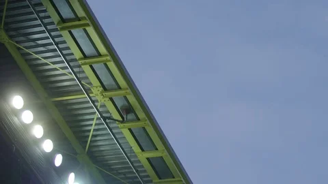 Lights and sky before the game Stock Footage 77028517