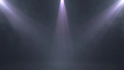 Lights are turned on from darkness. Stage lights shining and flickering Stock Footage 248468778